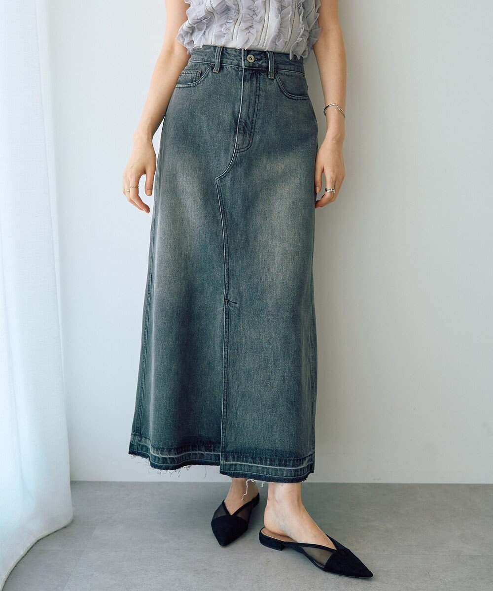 YECCA VECCA ロングデニムスカート 