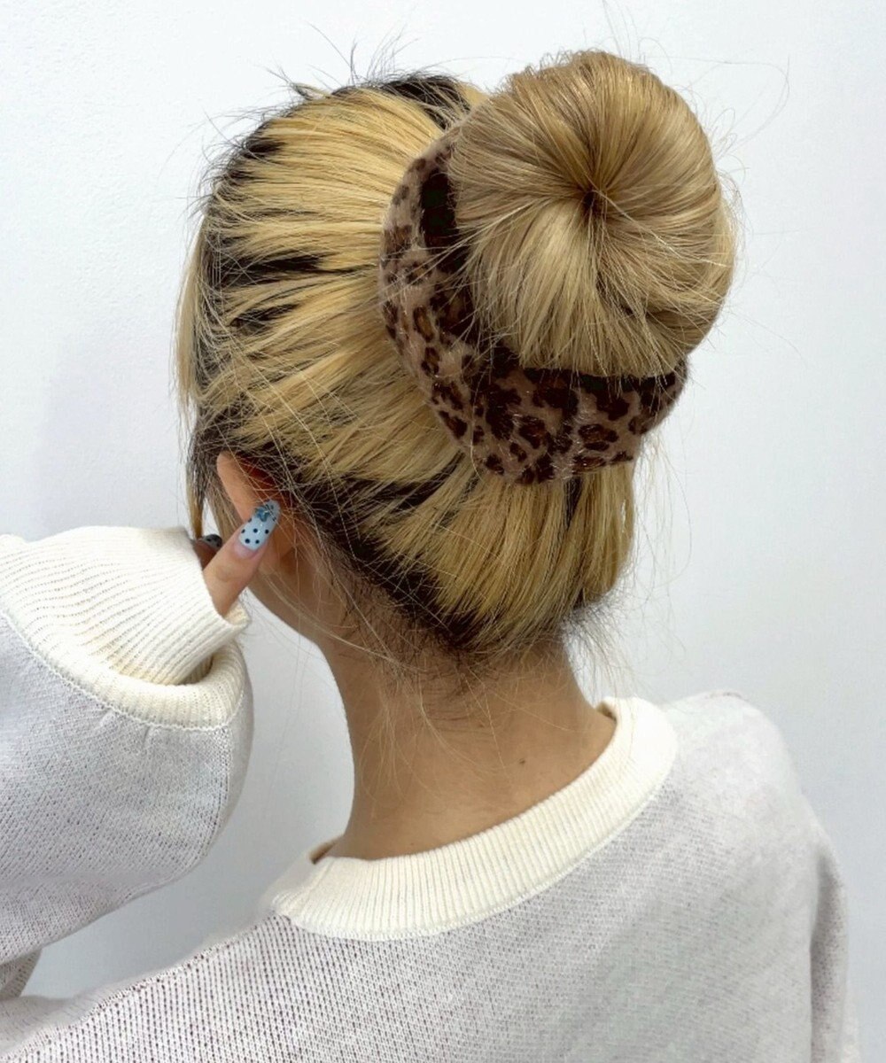 WEGO Lシャギーレオパードシュシュ 