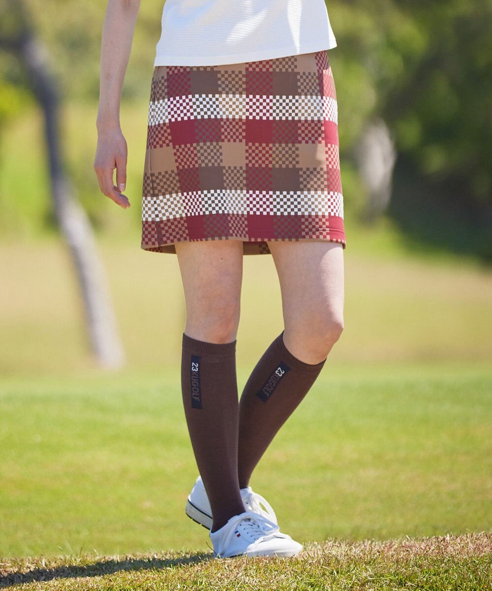 23区GOLF 【WOMEN】チェッカープリント スカート 