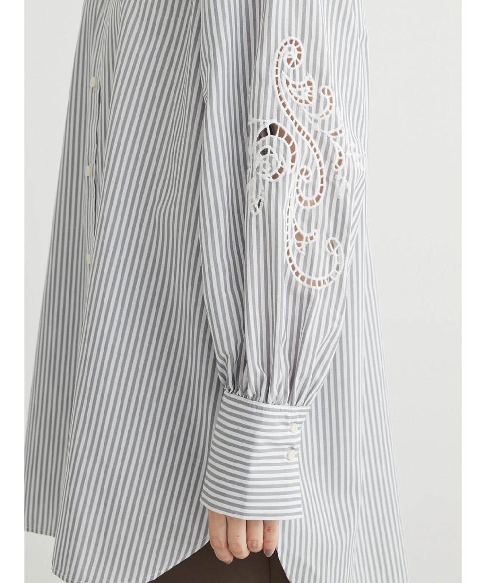 Green Parks 袖刺繍シャツチュニック 