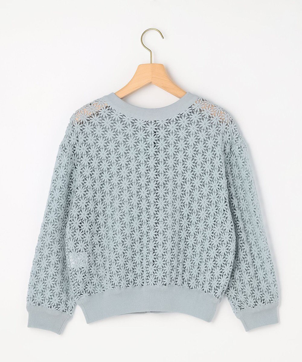 組曲 【先行予約・前後着用可】コットンフラワーレーシー カーディガン 