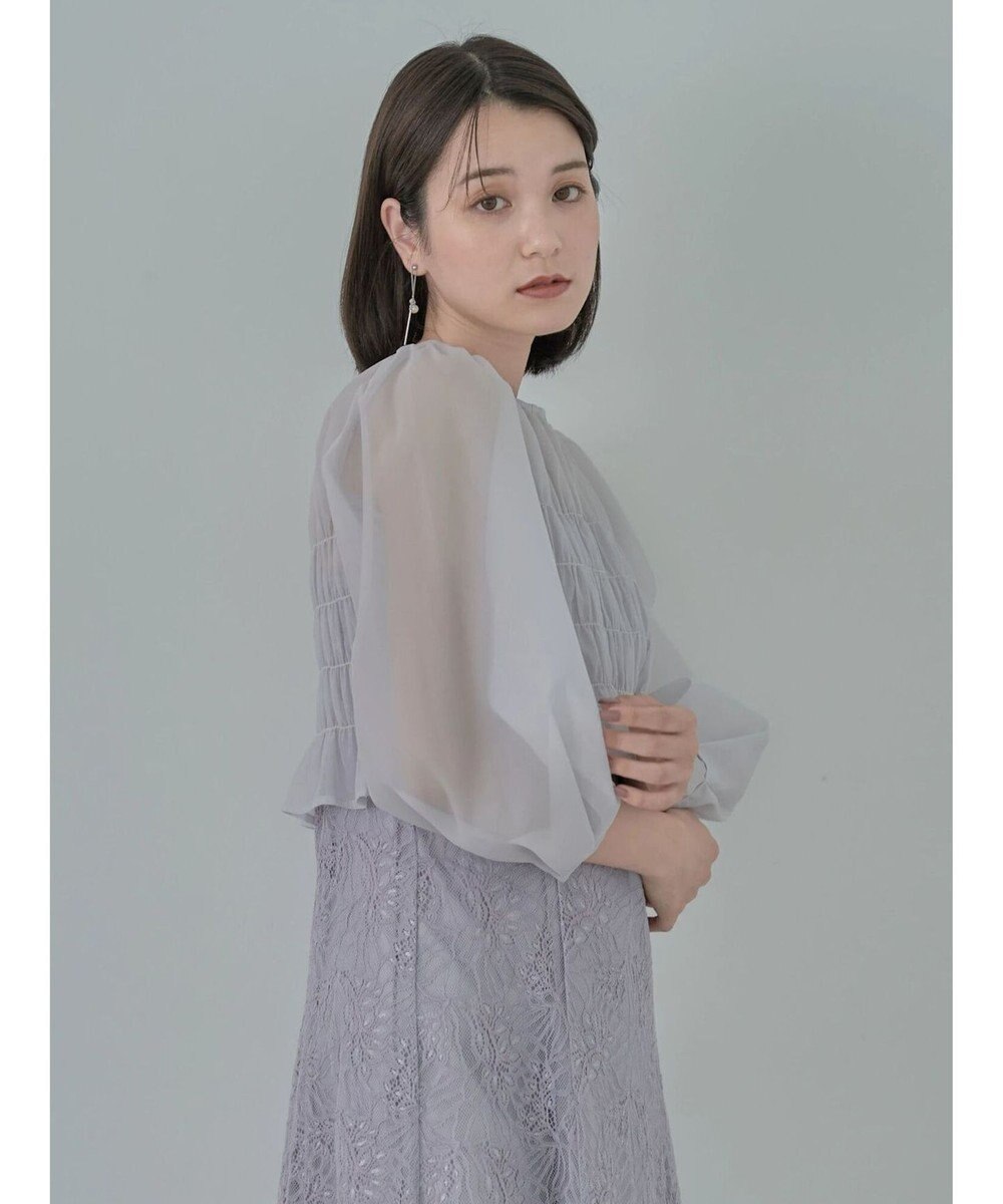 earth music&ecology ＳＥＴ２点　シースルーブラウス付きキャミワンピース 