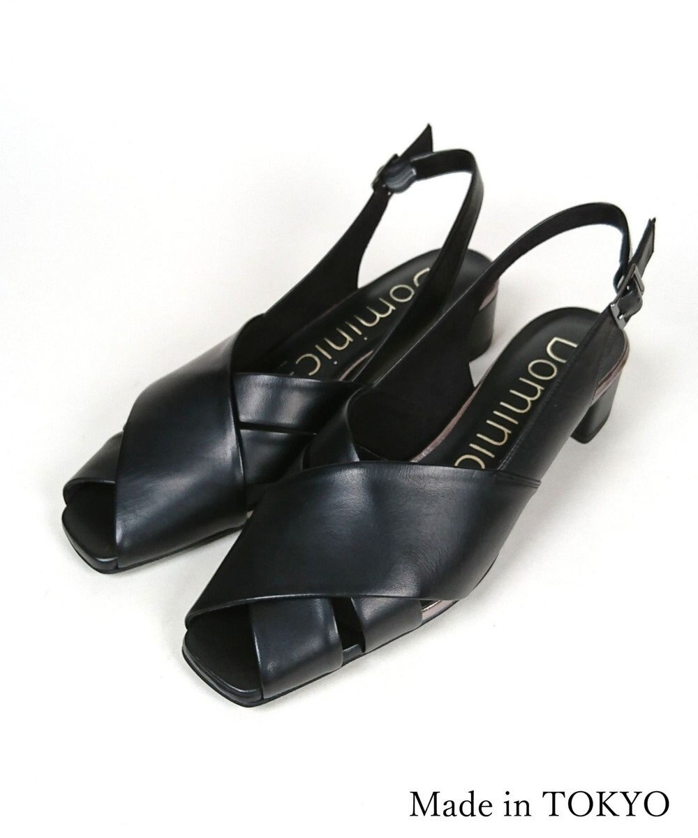 Dominic3 クロスベルト バックストラップ レザーサンダル 