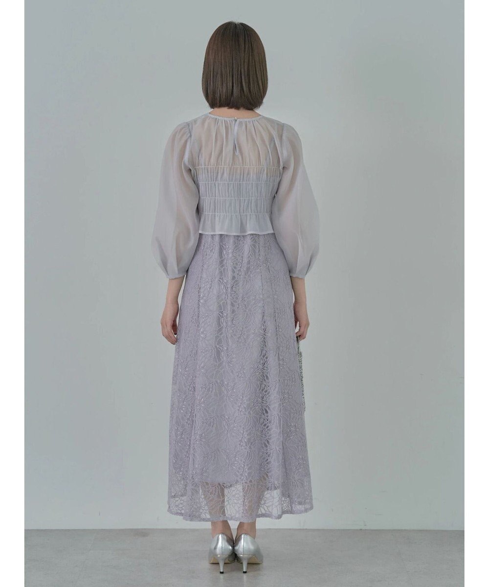 earth music&ecology ＳＥＴ２点　シースルーブラウス付きキャミワンピース 