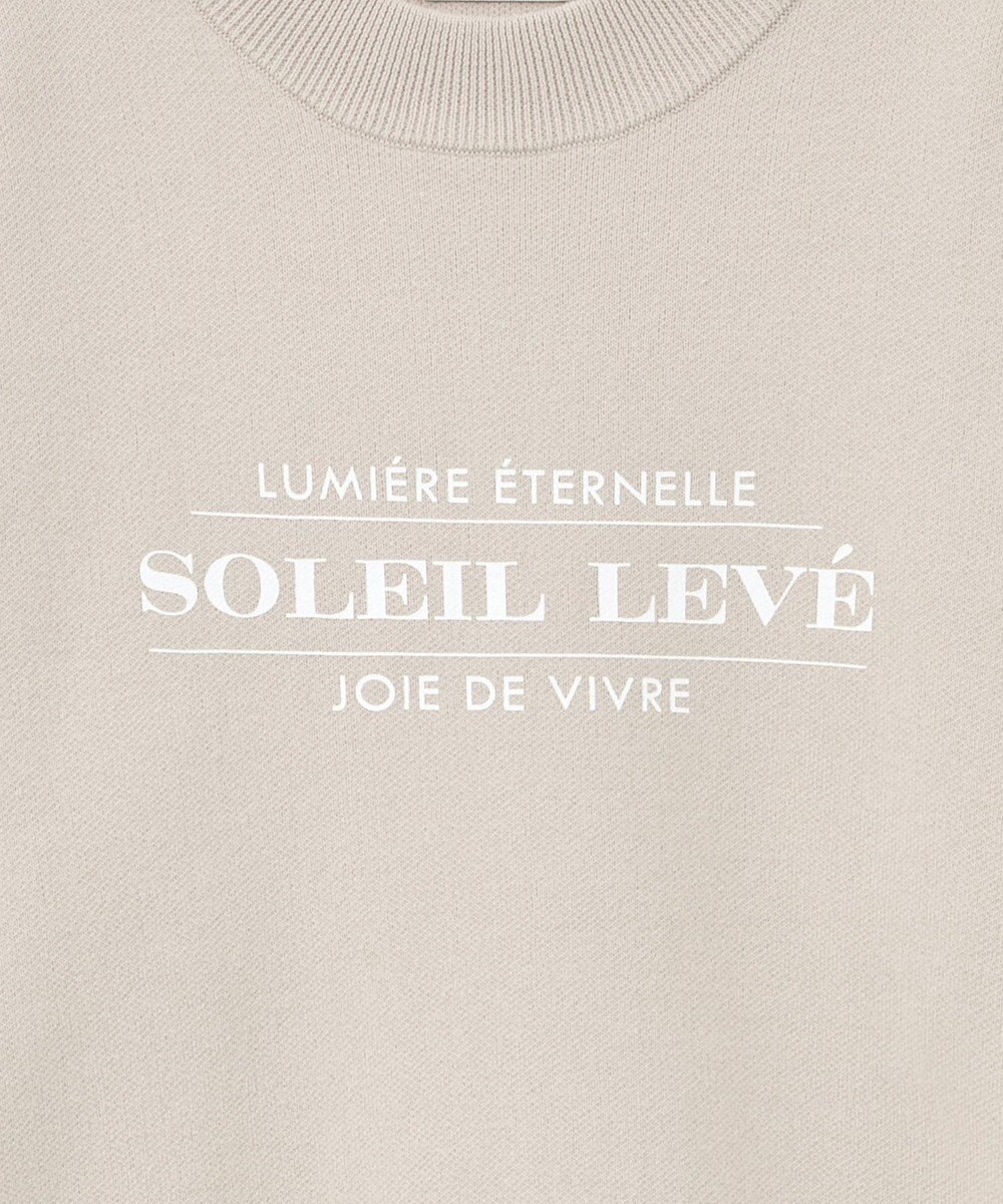 earth music&ecology 【洗濯機洗い可】スウェットライクロゴニットプルオーバー 