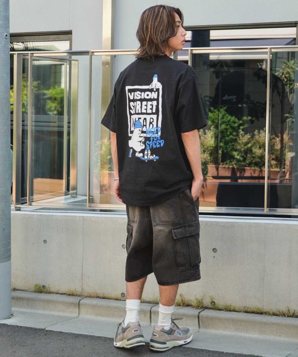 WEGO 【ユニセックス着用ITEM】別注VISIONボックスロゴゴーストスケーターT（SS） 