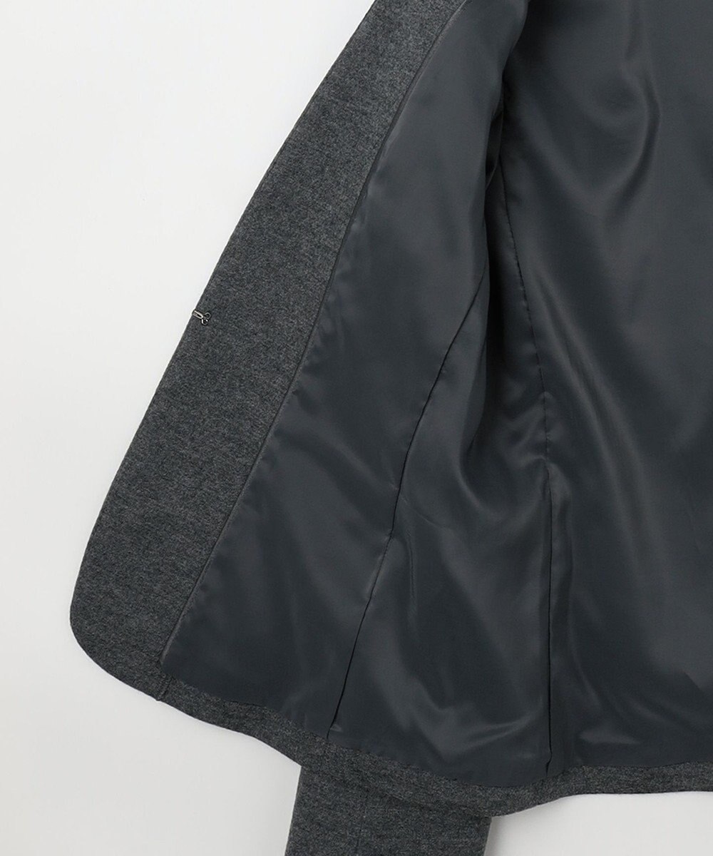 J.PRESS LADIES 【セットアップ対応】ウールスムース ノーカラー ジャケット 