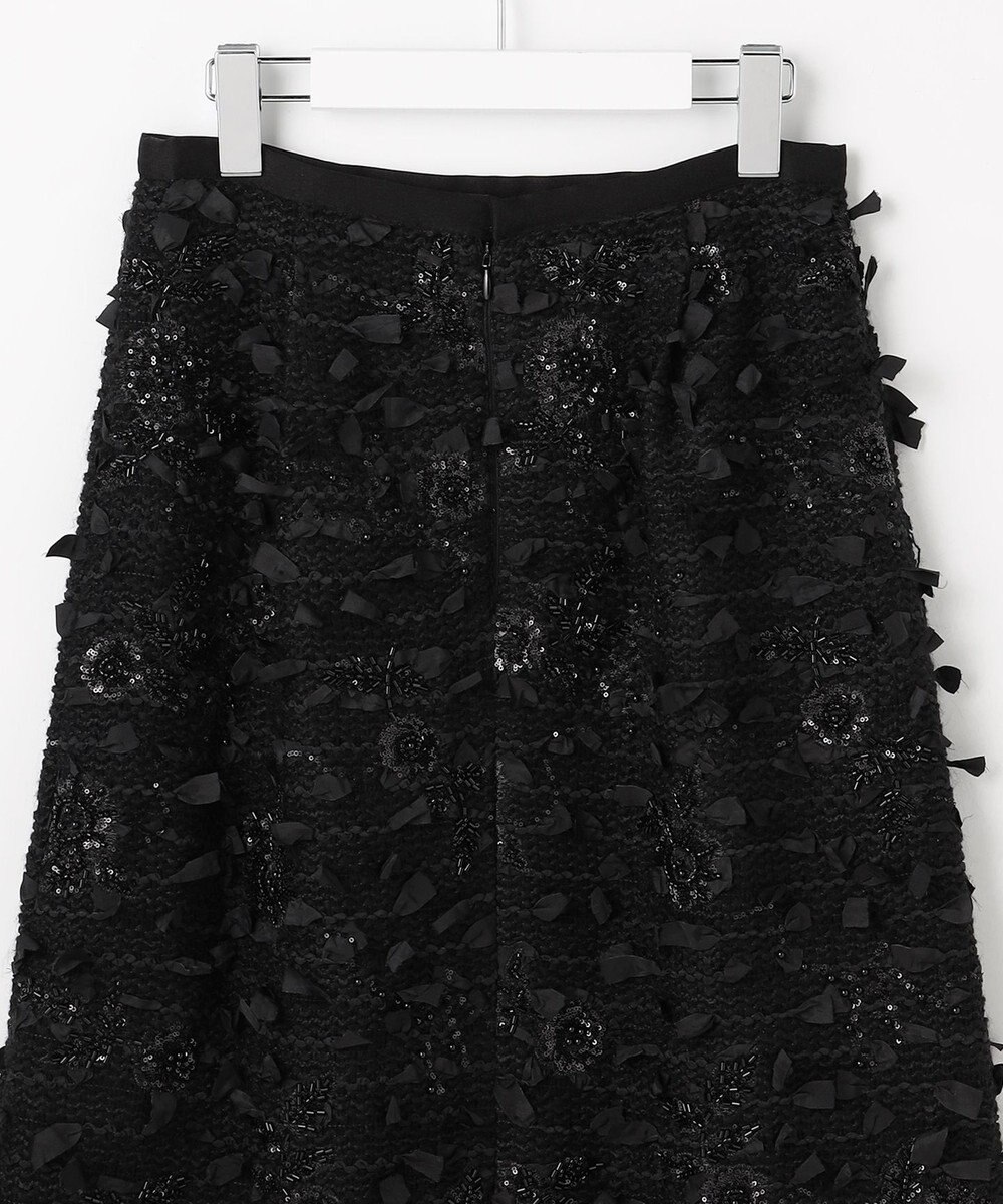 自由区 【カトリエムブーケ】Tweed a fleurs et rubans リボンツイードスカート 