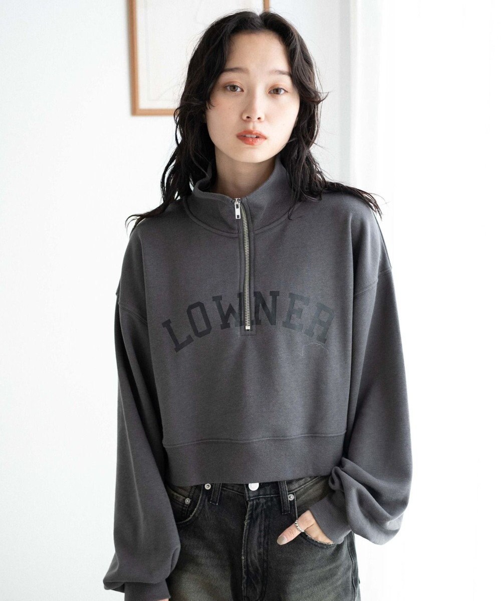 WEGO ハーフジップショートスウェット 