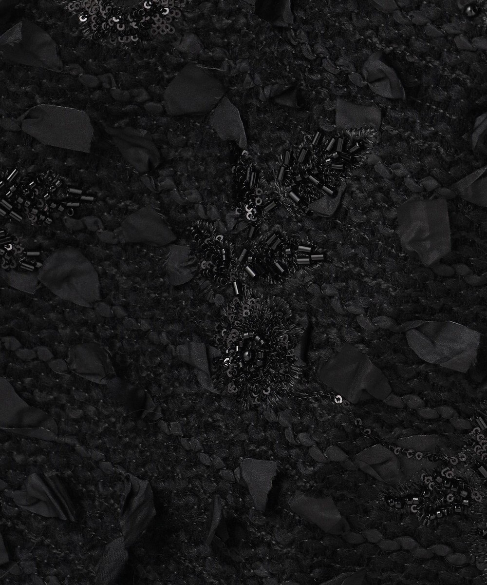 自由区 【カトリエムブーケ】Tweed a fleurs et rubans リボンツイードスカート 