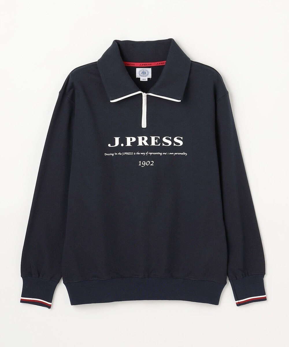 J.PRESS KIDS 【140-170cm】ミニ裏毛 ハーフジップ トレーナー 