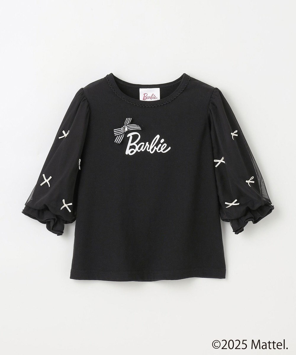ANY KIDS 【Barbie(TM)】リボン 七分袖Tシャツ 