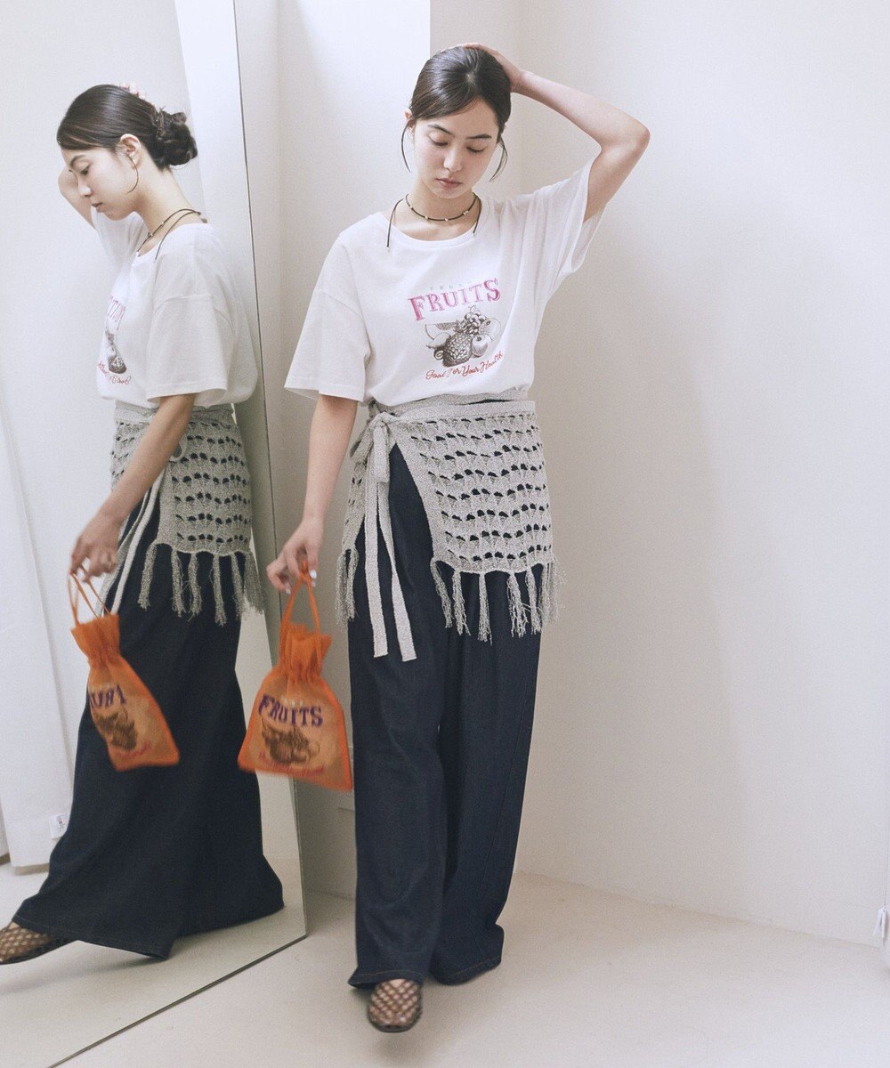 earth music&ecology 刺繍Tシャツ 