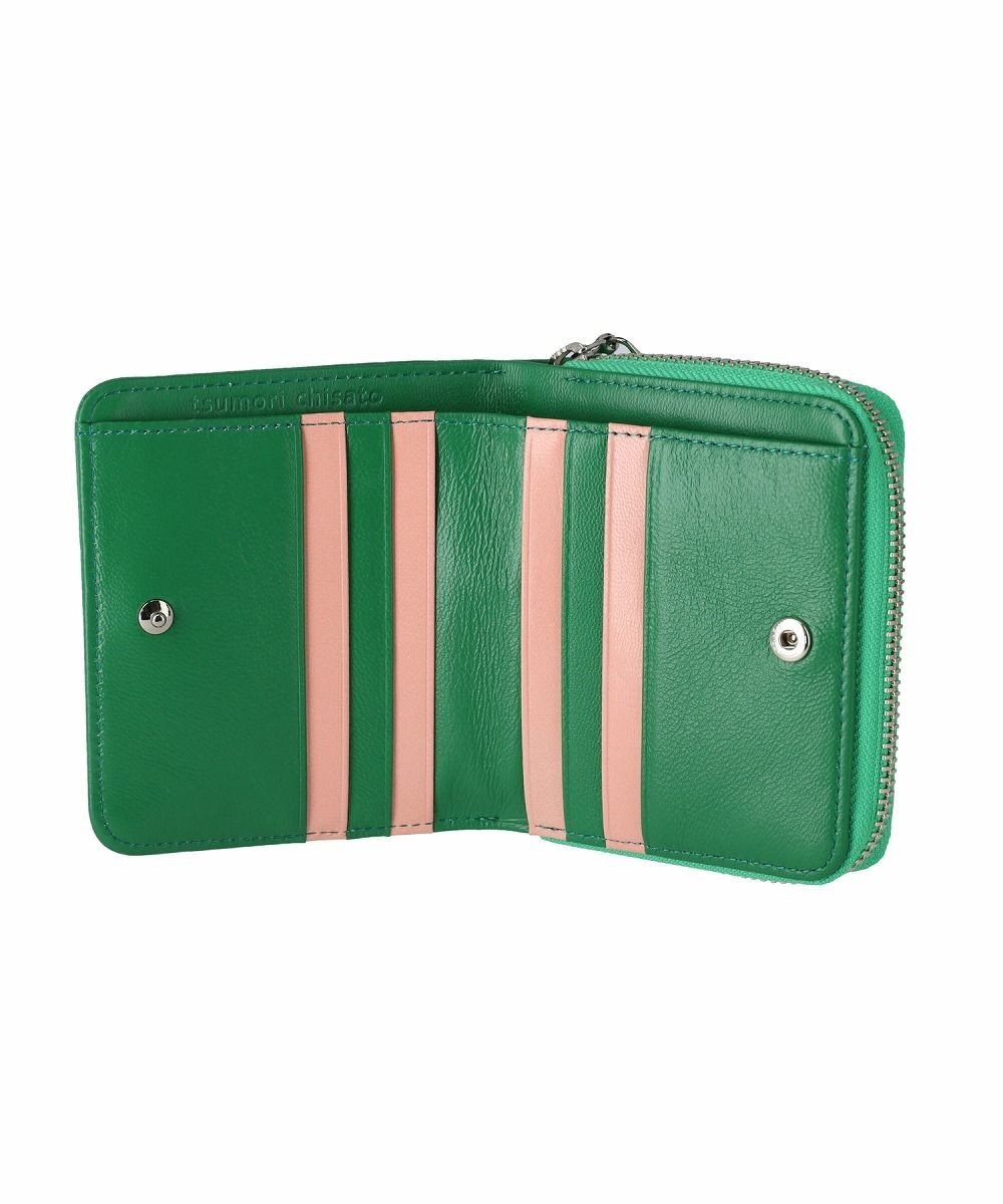 tsumori chisato CARRY tcパッチワーク ラウンドファスナー2つ折り財布 