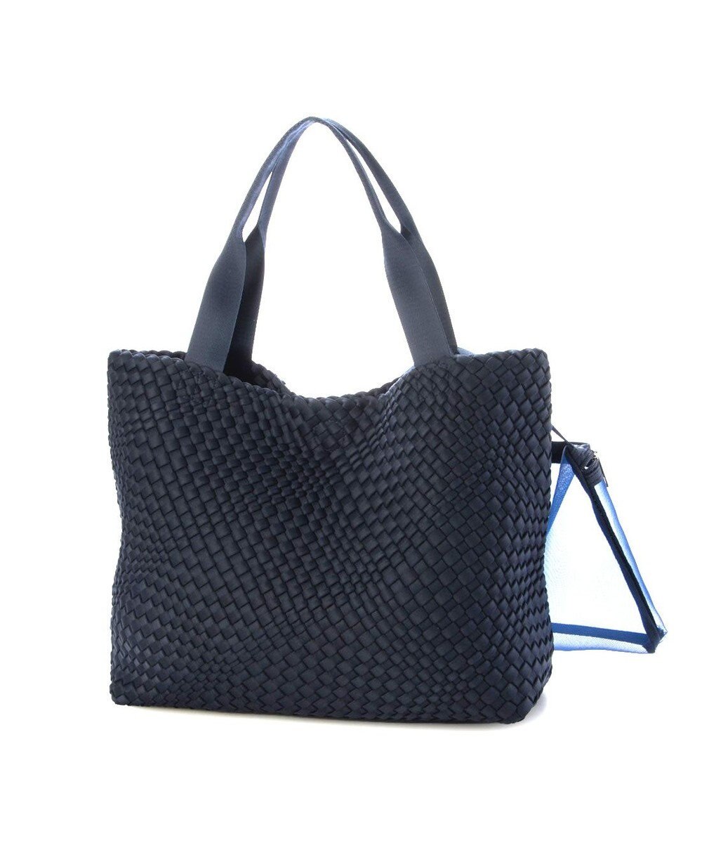 UNBILLION ポーチ付きネオプレーンメッシュビッグトートバッグ 