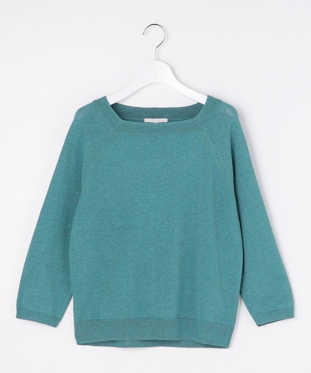 自由区 L ペーパーコットンスクエアネックニット プルオーバー 