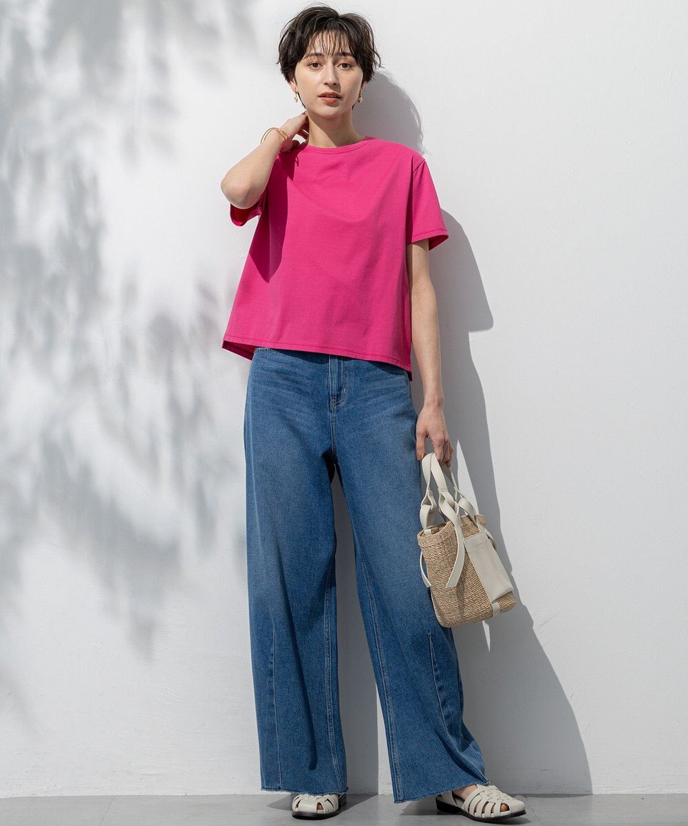 23区 【SLOW/一部店舗限定】LIGHT DENIM バレルワイド パンツ 