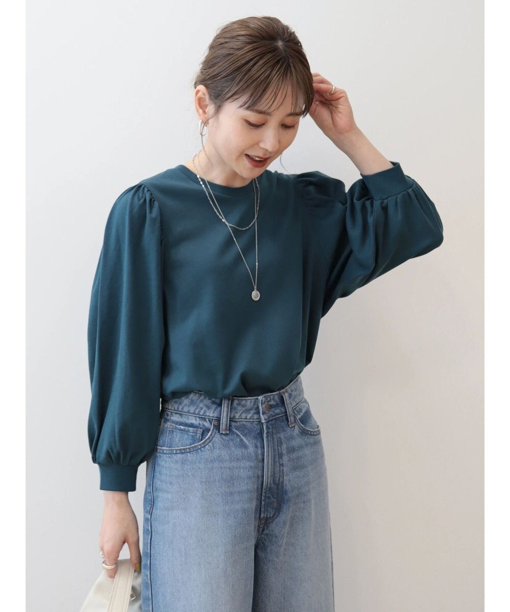 AMERICAN HOLIC ドルマンギャザー７分袖カットプルオーバー 