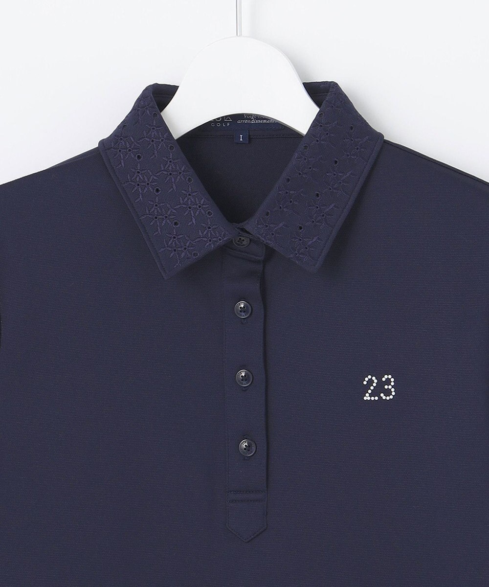 23区GOLF 【WOMEN】【吸水速乾・UVケア】エンブロイダリー長袖シャツ 1枚で決まる 動きやすさ◎ 