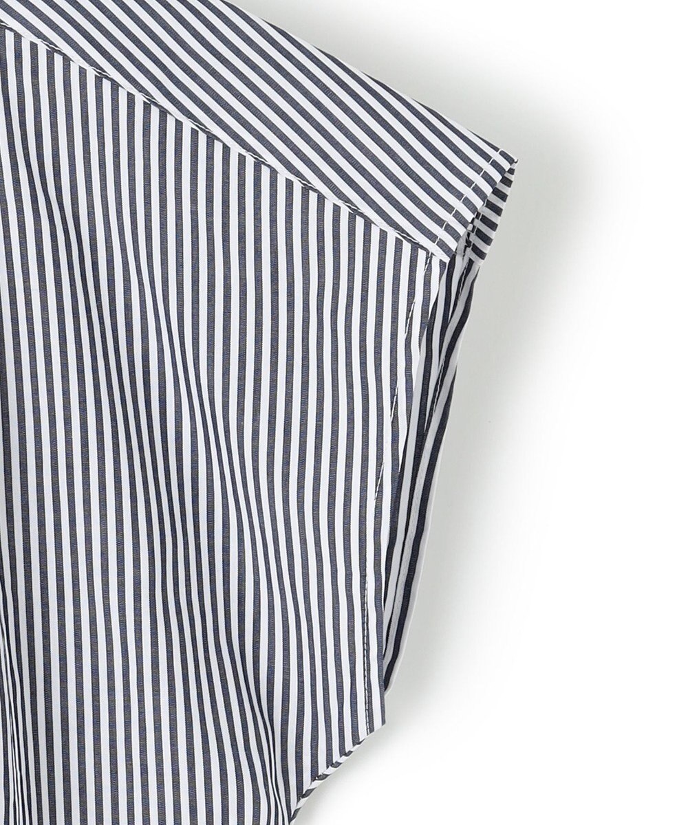 J.PRESS YORK STREET 【WOMEN】キャップスリーブ ストライプブラウス 