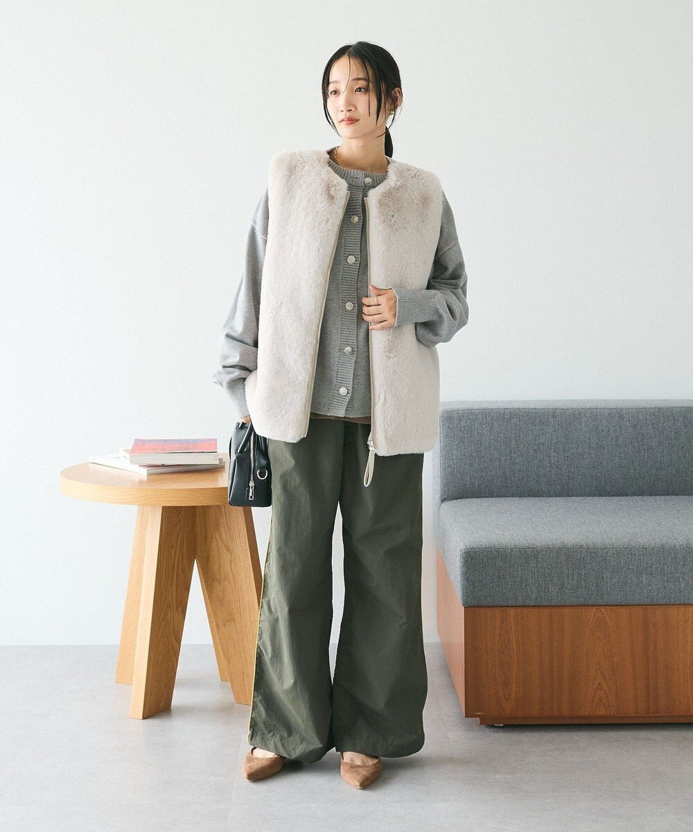 CRAFT STANDARD BOUTIQUE エコファー×ムートンチュニックベスト 