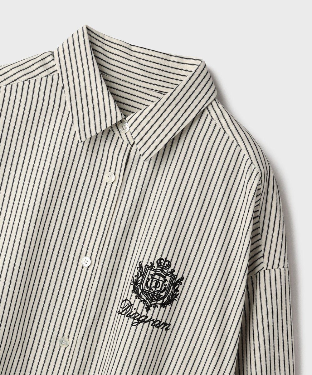 GRACE CONTINENTAL エンブレム刺繍シャツ 