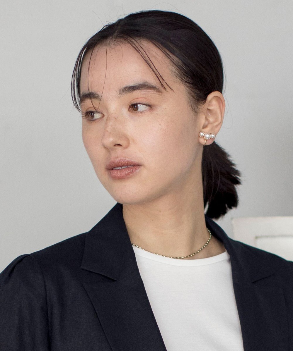 組曲 スリーフェイクパールイヤリング 