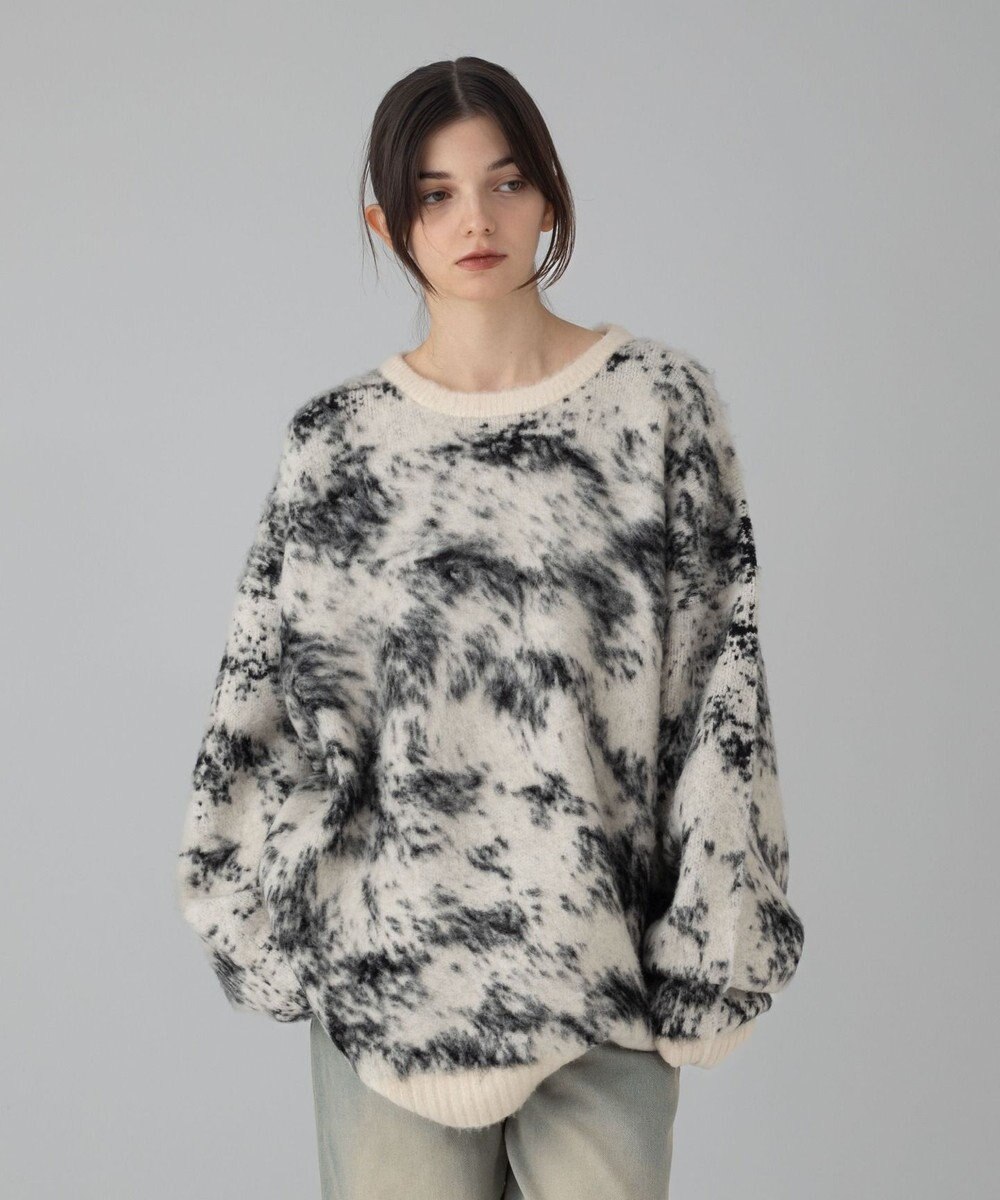 WEGO 【ユニセックス着用ITEM/MLサイズ展開】ファジーパターンプルオーバー 