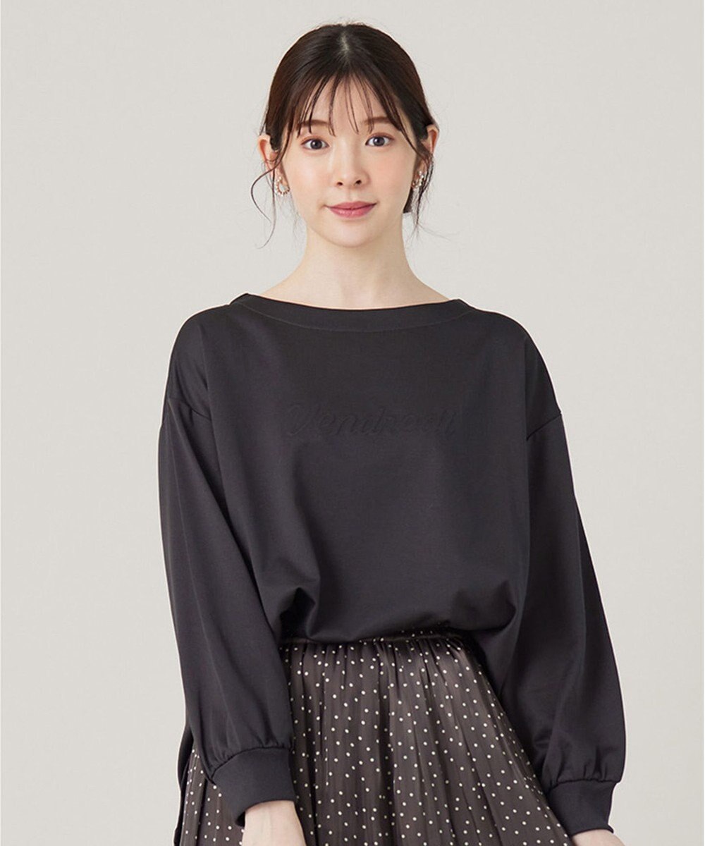 ANY SIS 【洗える】ミニ裏毛エンボスロゴ カットソー 