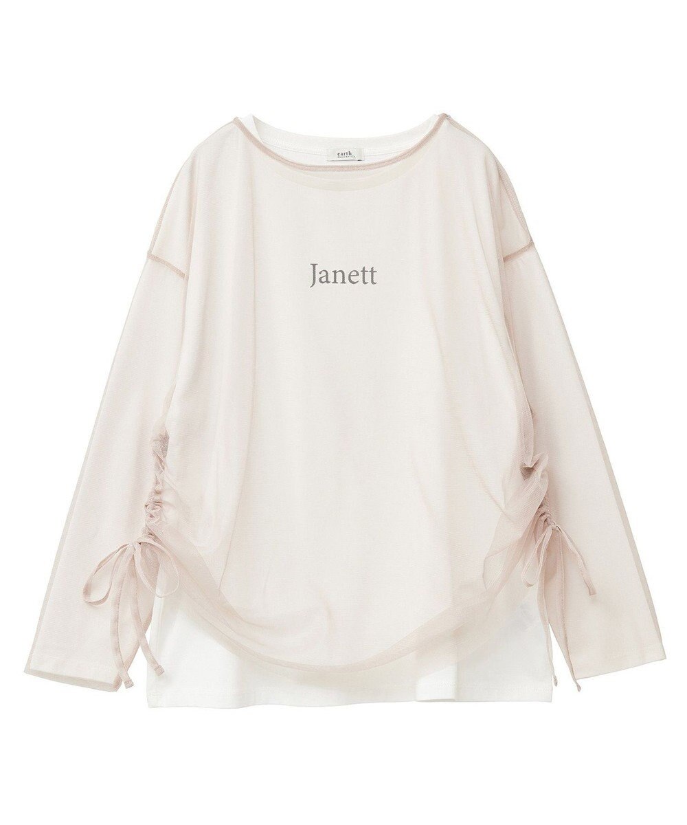 earth music&ecology ＳＥＴ２点ドロストシアープルオーバー＋ロゴＴｅｅ 