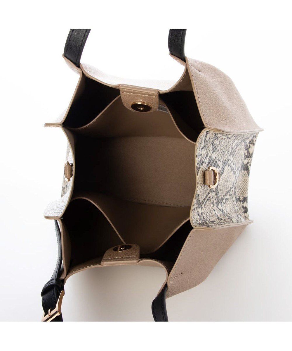 UNBILLION カシュカシュ cachecache / フェイクレザーショルダーバッグ付スクエアトート 