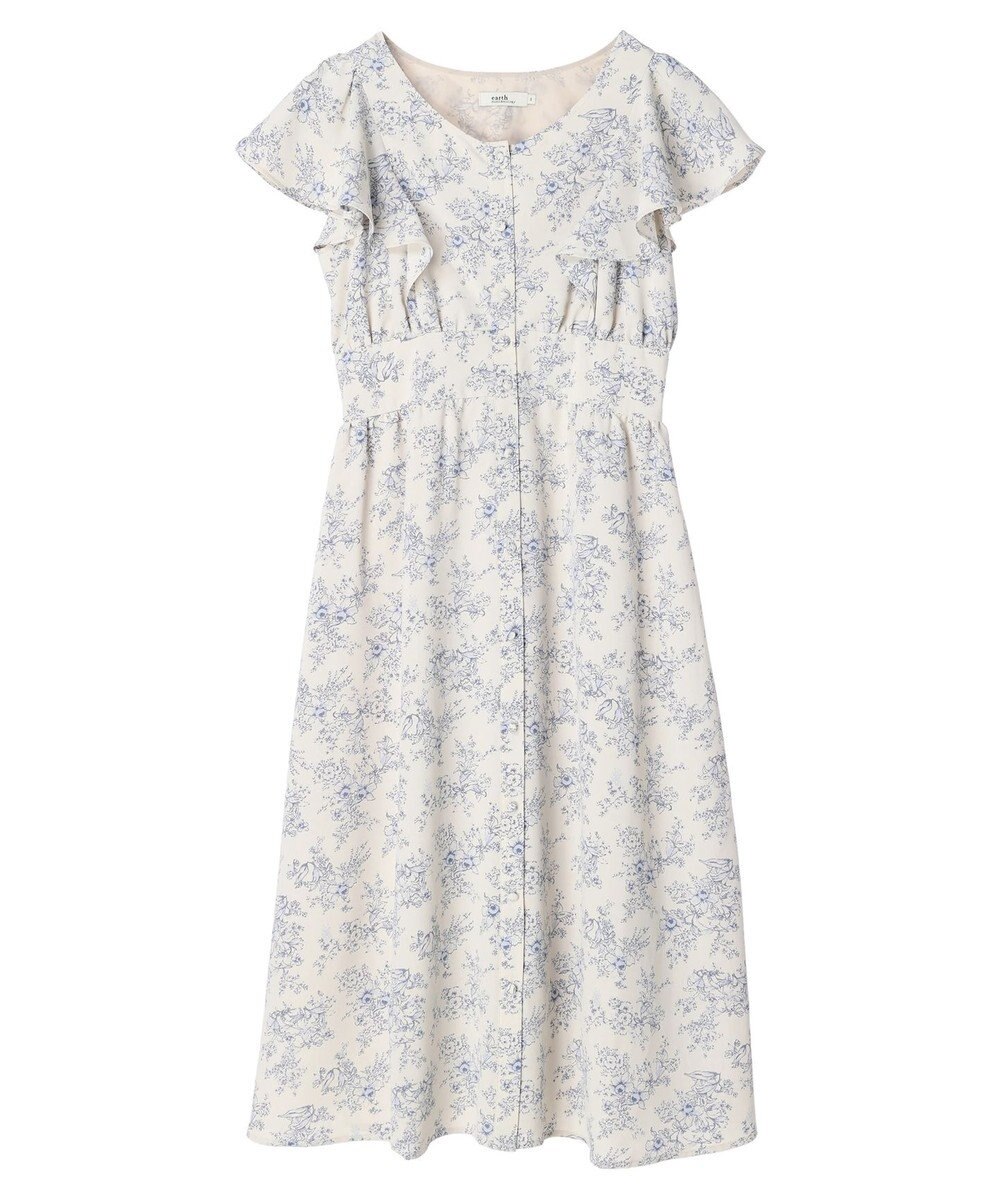 earth music&ecology フラワーフレアワンピース 