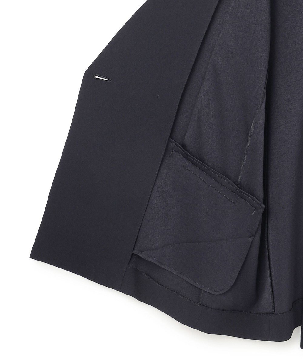 uncrave バックサテンジョーゼット ノーカラージャケット 