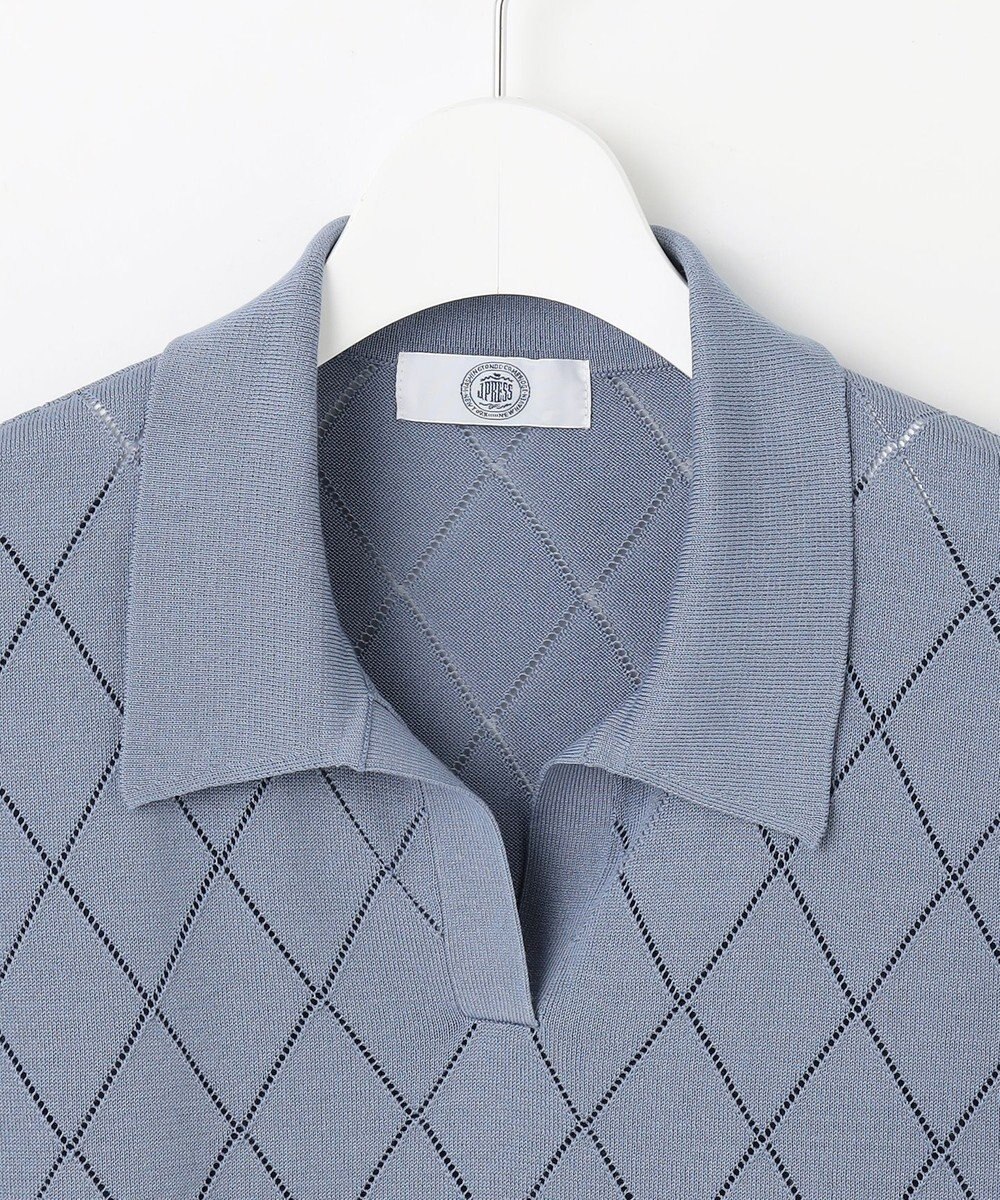 J.PRESS LADIES 【洗える・抗菌防臭】COTTON POLYESTER ポロ ニット 