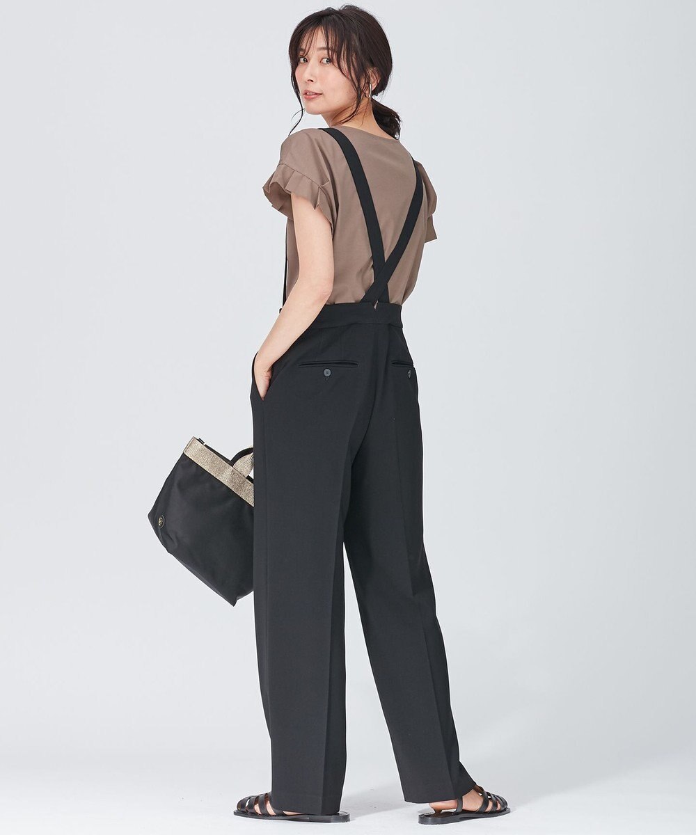 23区 トリアセダブルクロス ワイドストレート パンツ 