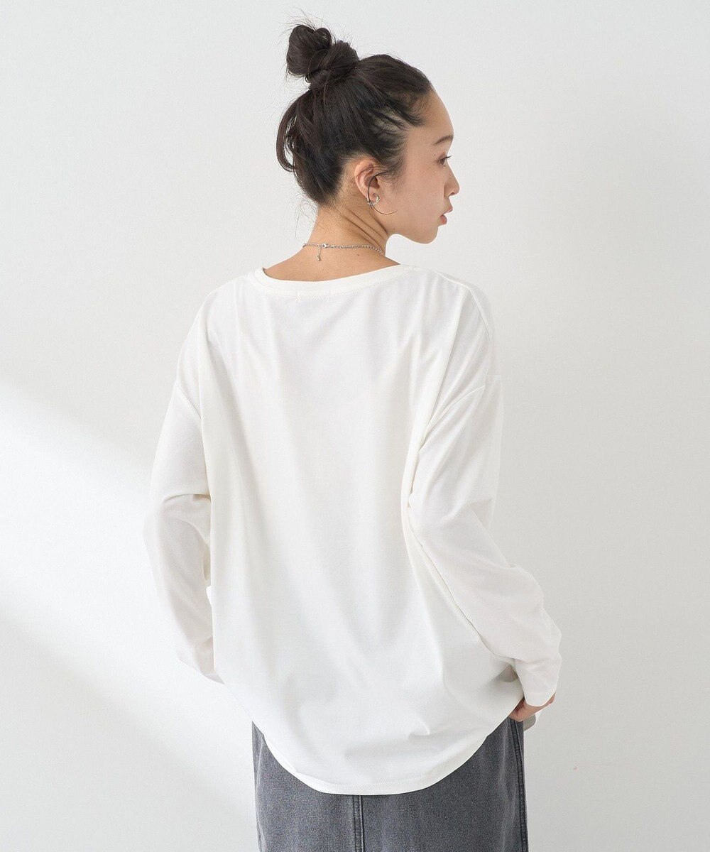 earth music&ecology ＳＥＴ２点ドロストシアープルオーバー＋ロゴＴｅｅ 