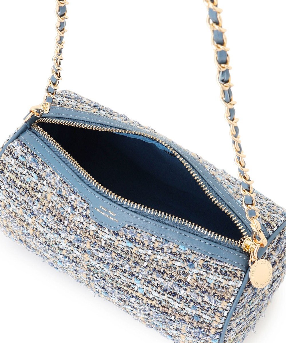 23区 GIOLICAツイード シリンダー ショルダーバッグ 