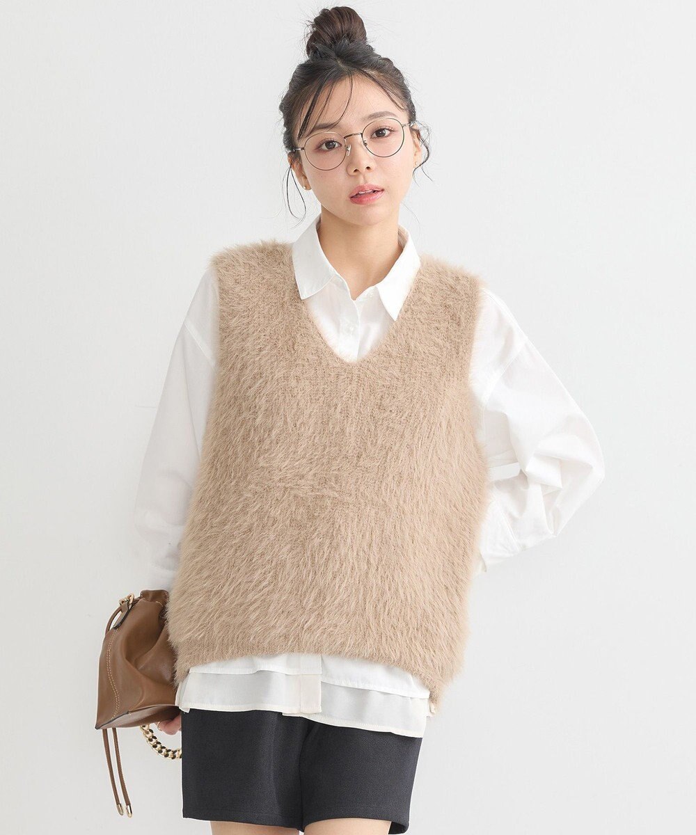 earth music&ecology シャギーベスト 