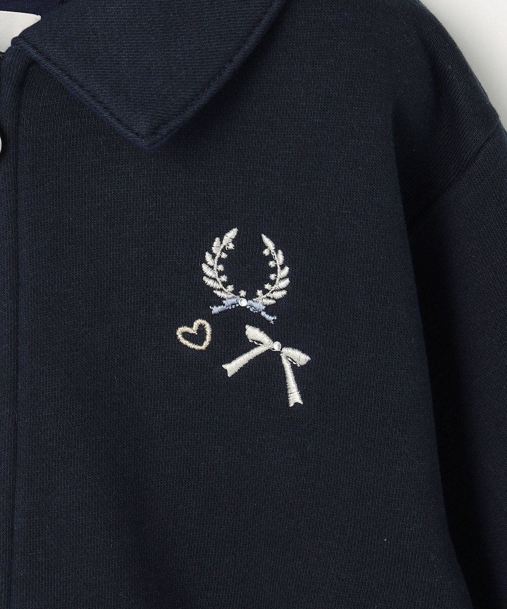 組曲 KIDS 【110-140㎝】ラウンドカラージップアップパーカー 