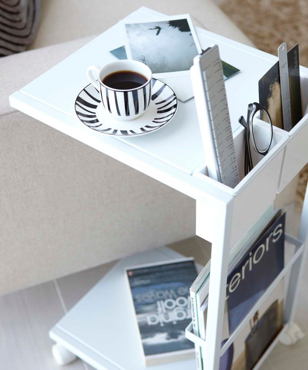 tower サイドテーブルワゴン タワー ホワイト 