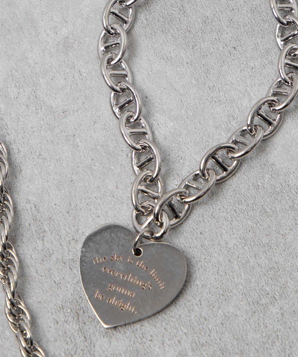 WEGO Lヘビーチェーンモチーフネックレス 