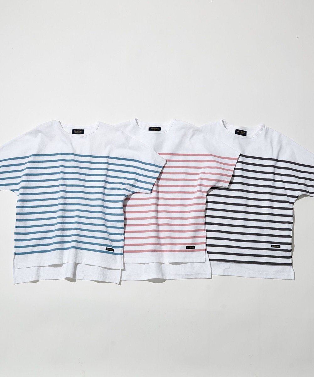 自由区 【洗える】Le minor(ルミノア) ボーダーカットソー 