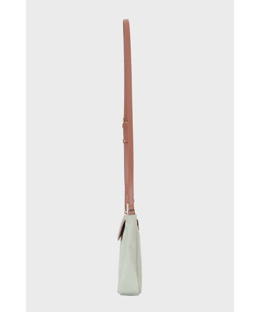 DAKS ナイロン×牛革 ハウスチェック 縦型ショルダーバッグ 