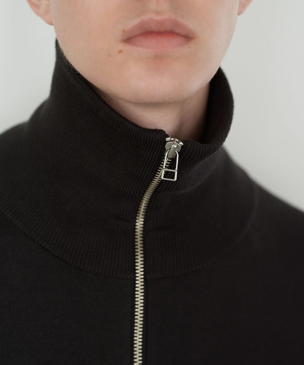 UNFILO MENS 【男女兼用/新色追加】スウェットライク ジップ タートルネックニット [24年秋冬商品] 