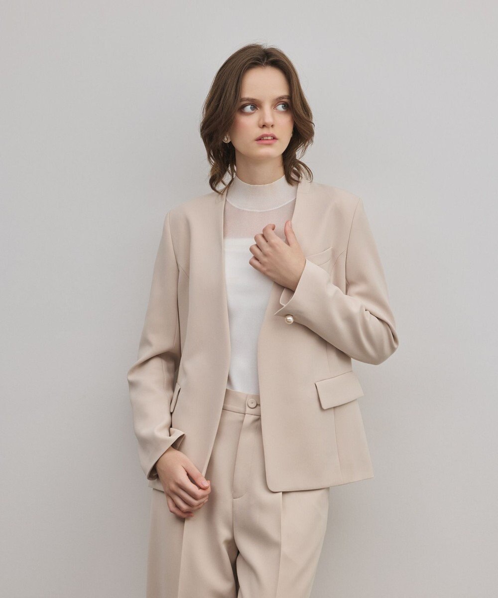 GRACE CONTINENTAL トリアセノーカラージャケット 