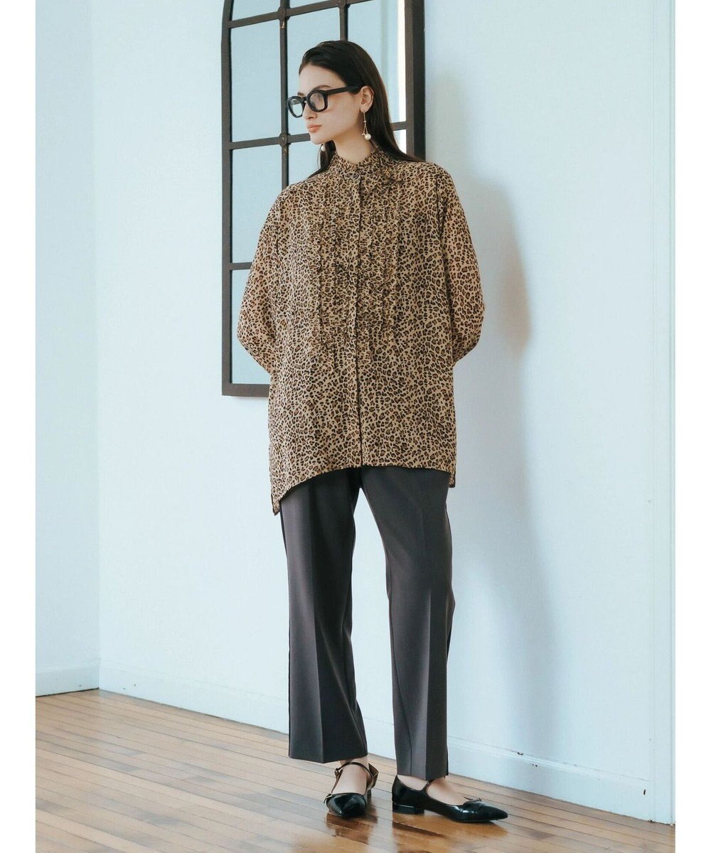 YECCA VECCA フリルデザインロングシャツ 