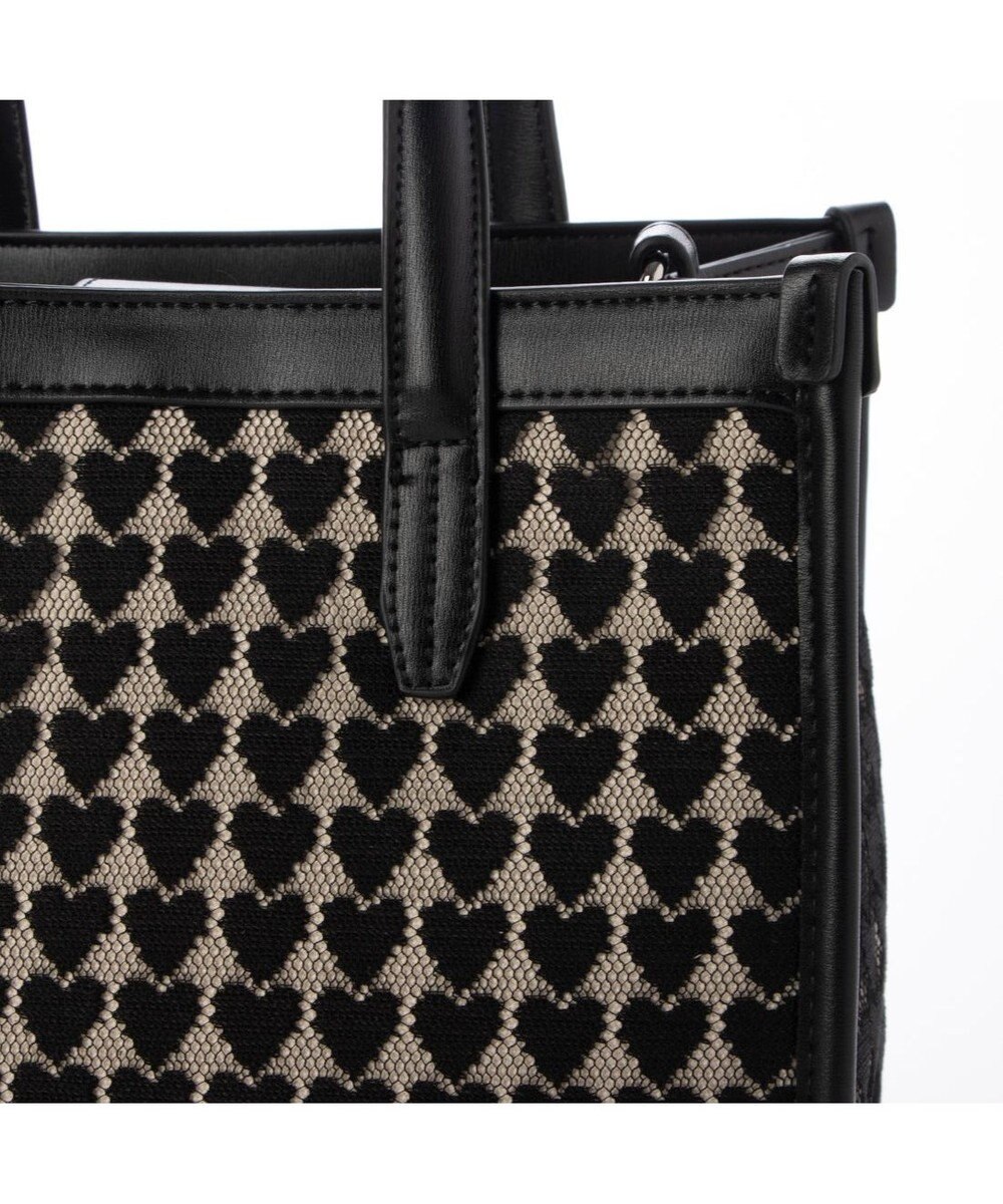 UNBILLION カシュカシュ cachecache / ハート柄レーススクエア2wayトート 