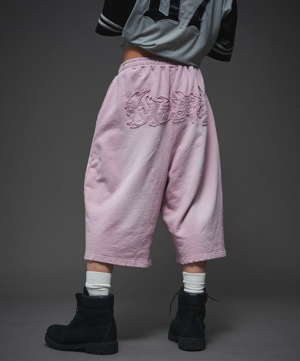 WEGO 【ユニセックス着用ITEM/ウエストゴム】ダメージアップリケショートパンツ 