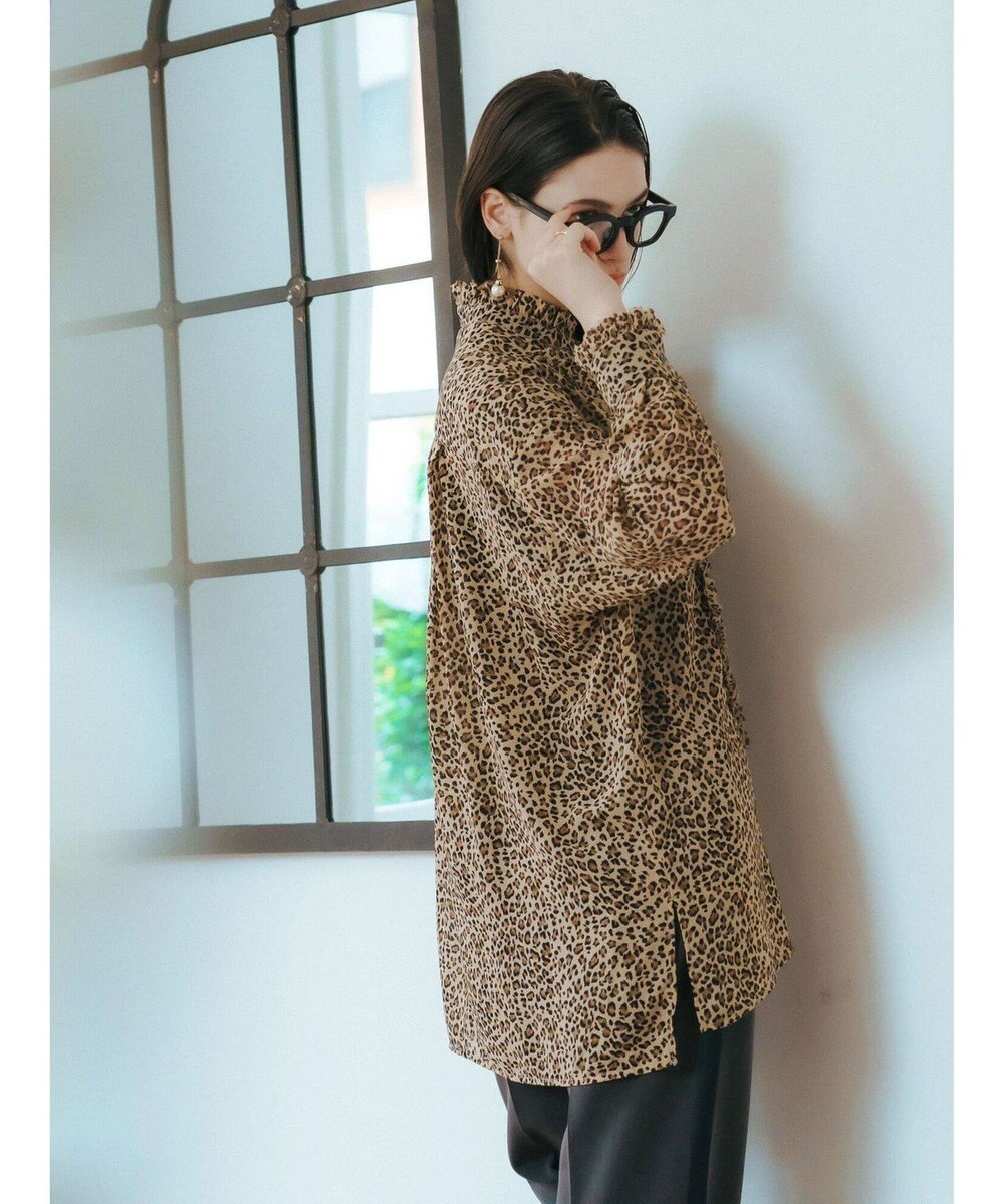 YECCA VECCA フリルデザインロングシャツ 