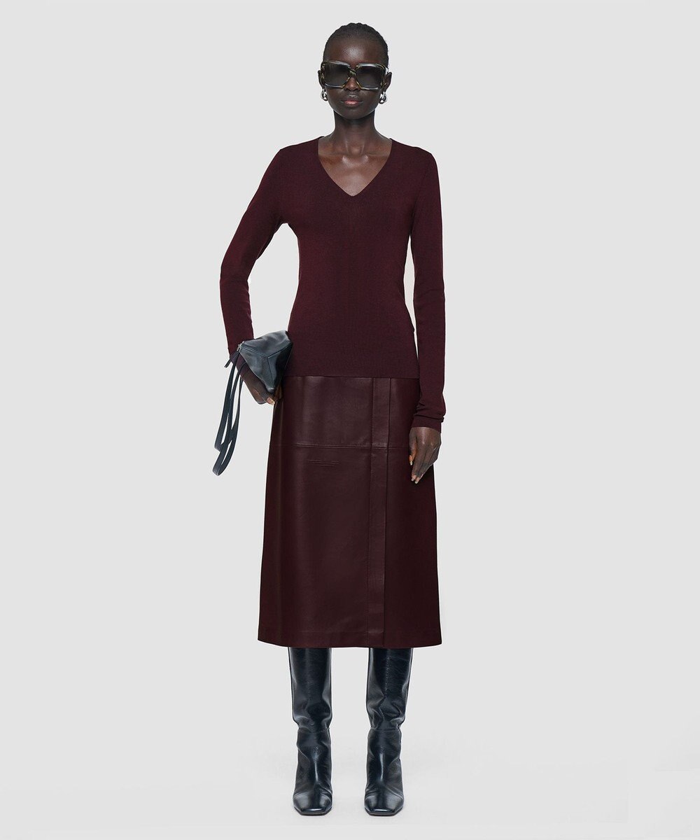 JOSEPH 【洗える】シルクストレッチVネックトップ 